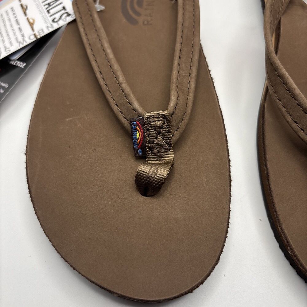 NWT Rainbow Sandals Women's Premier Leather Single Layer Narrow Expresso 301ALTS - Picture 8 of 10
